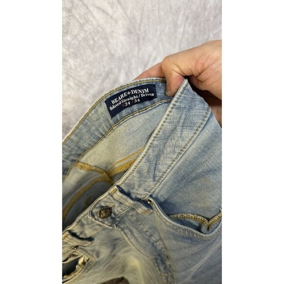 buffalo David Bitton jeans relaxed straight Driven Blue Jeans Men’s Size 34x34 - Picture 2 of 13